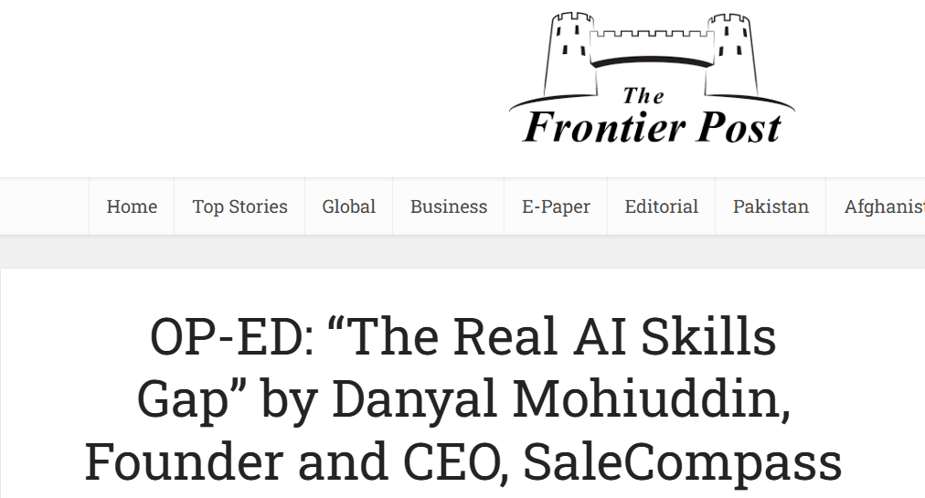 The Frontier Post - The Real AI Skills Gap by Danyal Mohiuddin